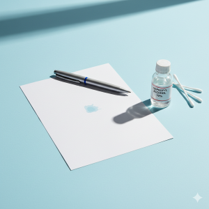 Cách xóa mực bút bi trên giấy bằng cồn